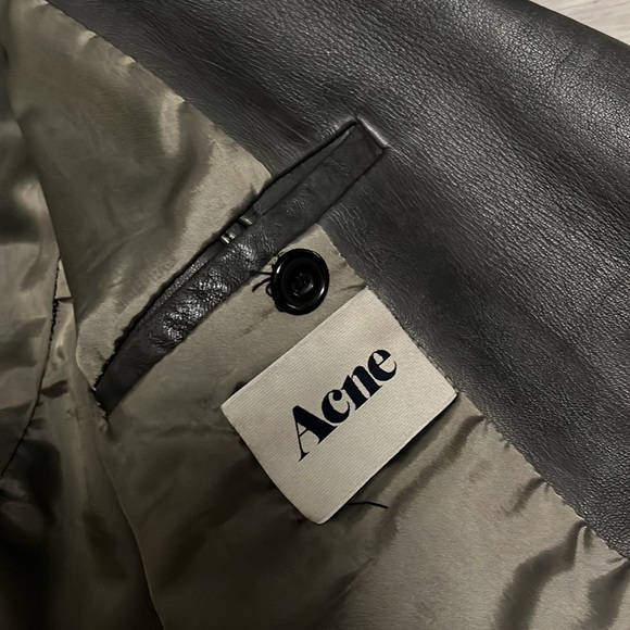 Acne Smith Fringe Main leather jacket - Picture 5 of 9